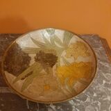 Enameled brass cup