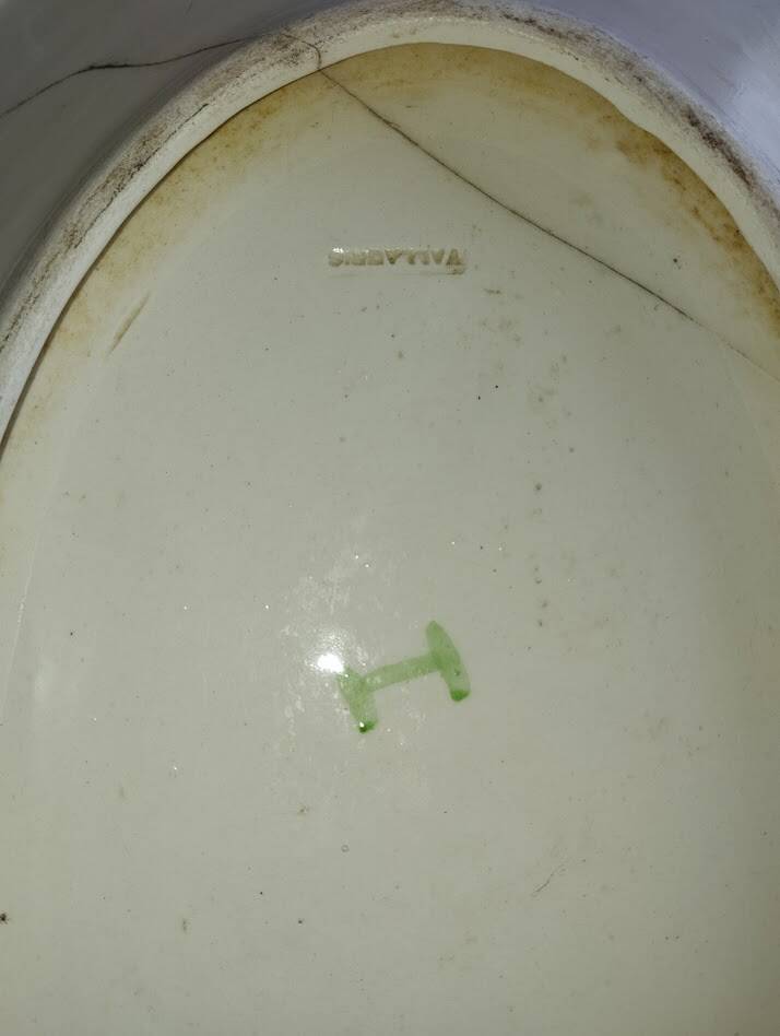 Vintage Vallauris asparagus dish in barbotine ceramic – 1950s