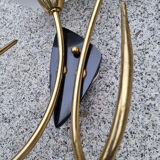 Double fire wall lamp, Arlus house, vintage, 50s