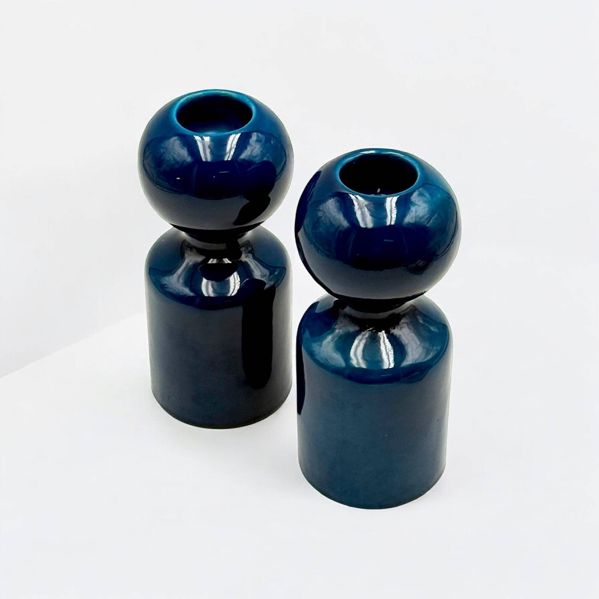 Bougeoirs en céramique Liisi Beckmann pour Gabbianelli des années 1970