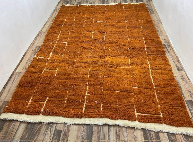 Traditional handmade wool Berber rug size 150x250 cm