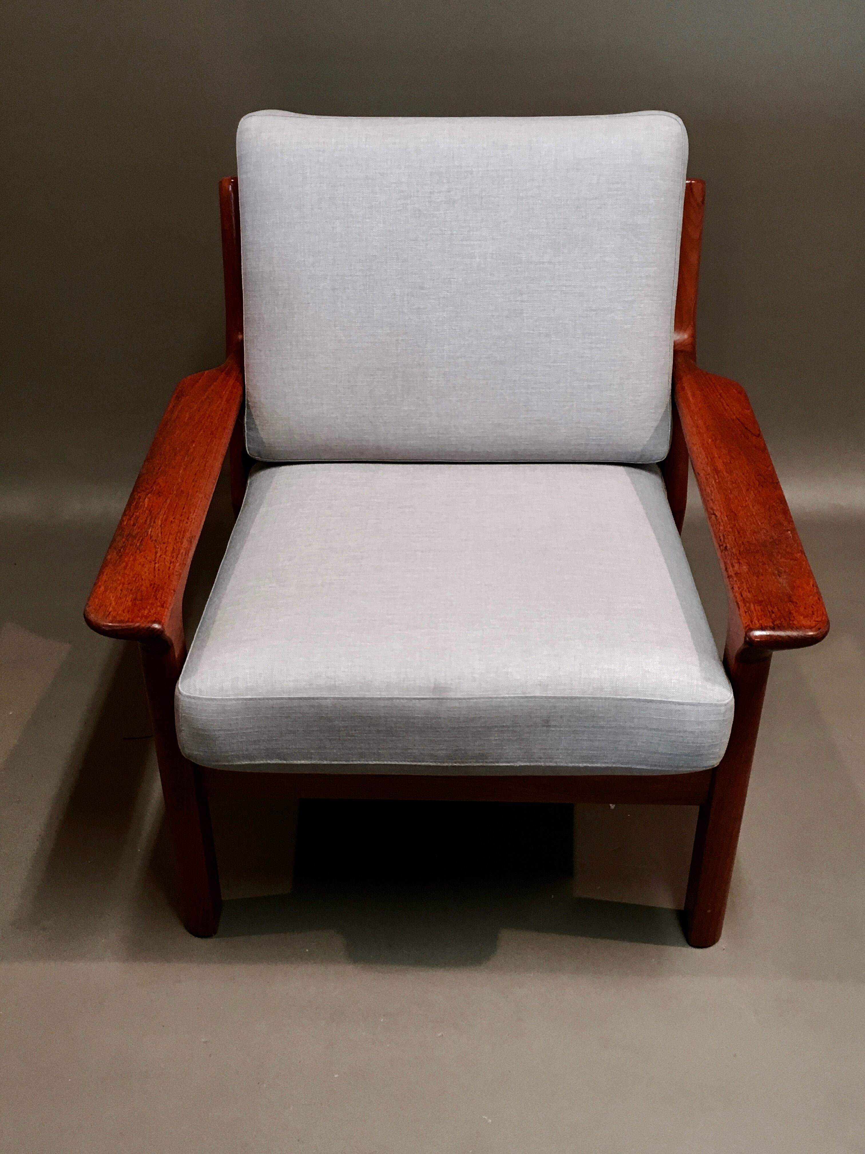 Scandinavian design teak chair stamped 1950