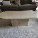 Travertine coffee table