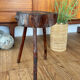 Rough wood tripod stool ethnic style