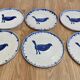 Set of 6 plates, entirely handmade.