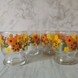 Verres vintage Fleurs Arcoroc