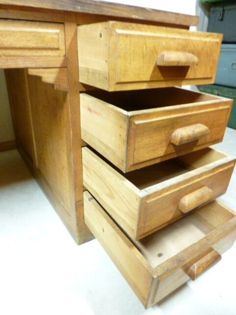 Bureau double face en chêne