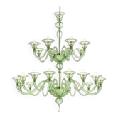 Chandelier monumental en verre de Murano avec détails en rigadin par Simoeng