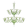 Monumental Murano Glass Chandelier with Rigadin Detailing by Simoeng