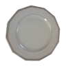 Octagonal Art deco white dish, Limoges