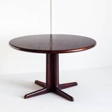 Scandinavian dining table with two extensions.Gudme Mobelfabrik. Rosewood. Denmark, 1960s