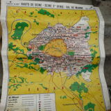 School poster N°49 Hatier 1969 Paris and suburbs