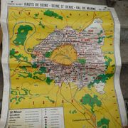 Affiche scolaire N°49  Hatier 1969 Paris et banlieue