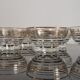 8 glasses of champagne bordered gold and feet star vintage 30'S years