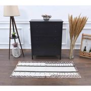 Vintage Turkish Hand-Knotted Wool Cotton White Kilim Runner Rug 71x157
