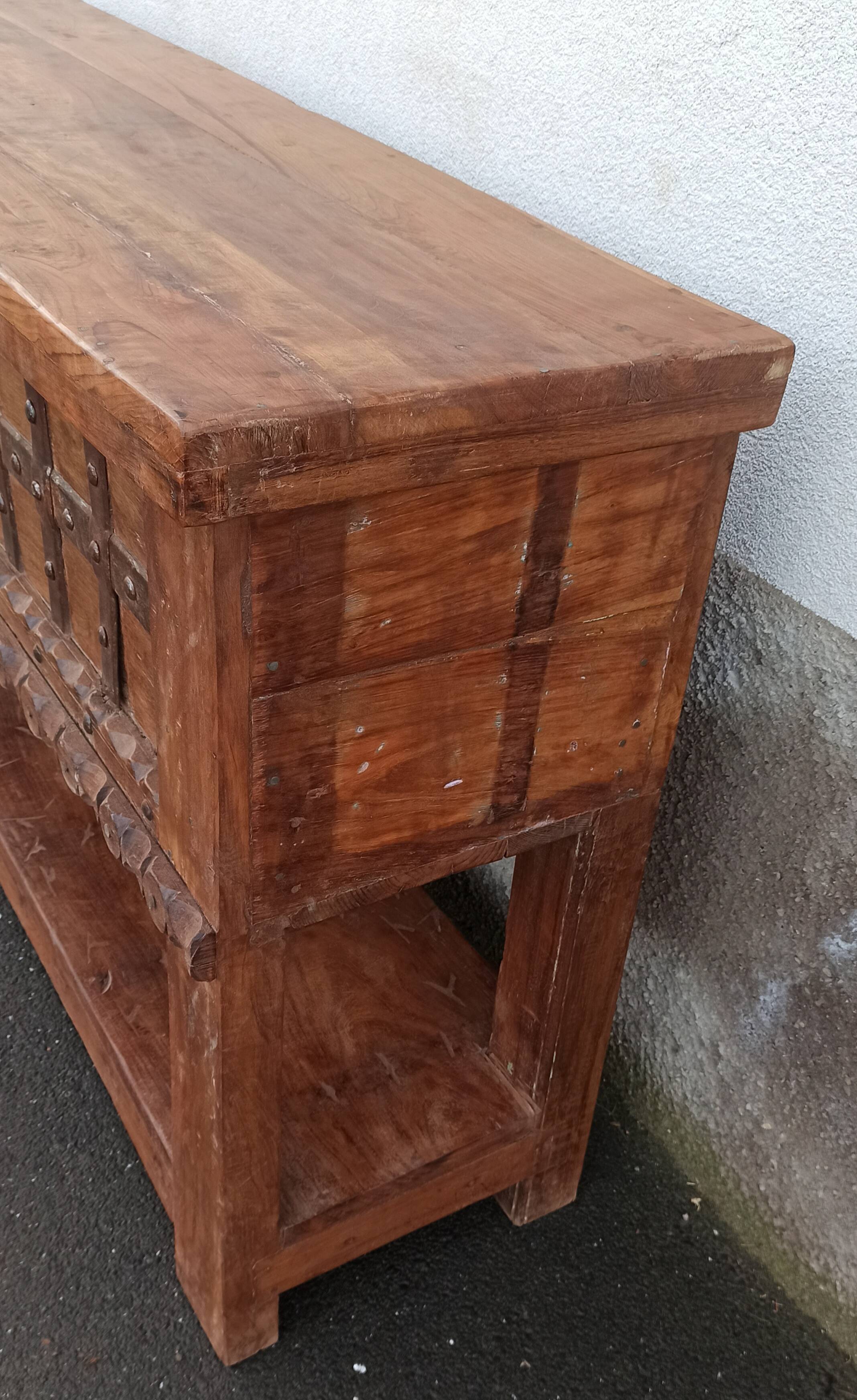 Wooden console chest