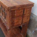 Console coffre en bois