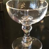 2 crystal champagne glasses