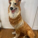 Life-size collie dog sculpture