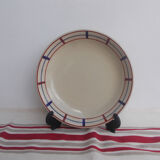 6 assiettes creuses basque en grès décor amatxi