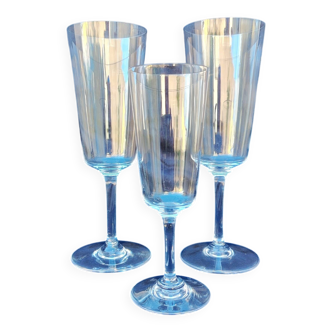 Baccarat crystal champagne flutes, Ribérac model