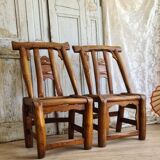 Chinese handcrafted elm chairs