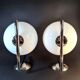 Pair of FLOS IC Lights C/W2 Wall Lights – Chrome & Globe Ø30 – Blown Glass