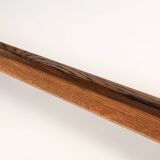 Banc de monastère extra-long en bois d'orme massif, vers 1850