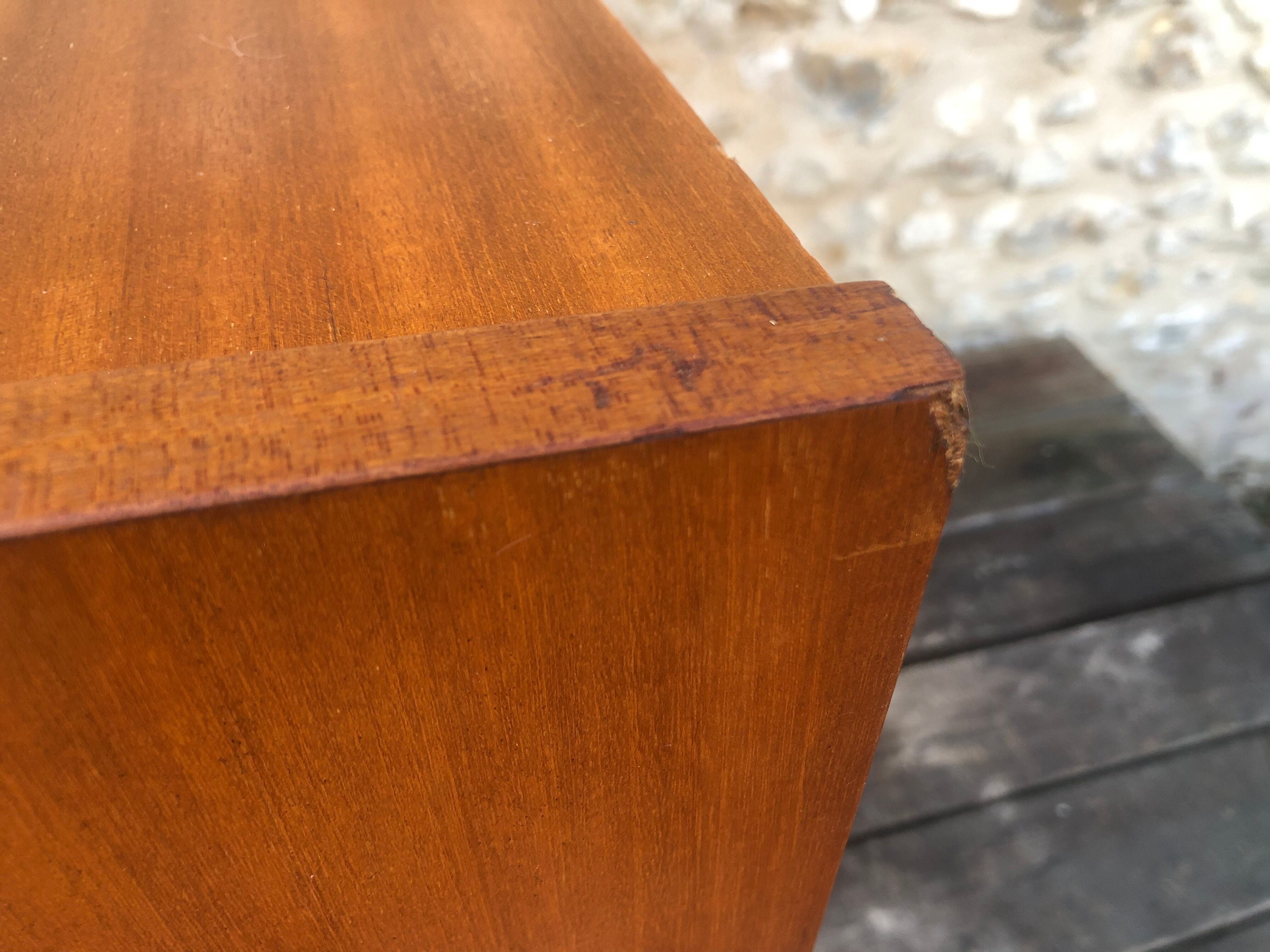 Scandinavian chest of drawers with 4 drawers and storage, circa 60's