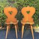 Pair of 70's light wood mountain chairs