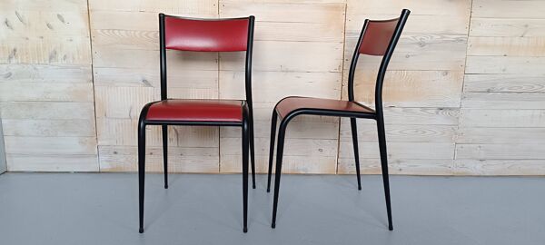 Lot 2 chaises mullca 510 restaurées