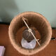Ceramic lamp and vintage rope lampshade