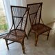 Paire de chaises en rotin années 50/60