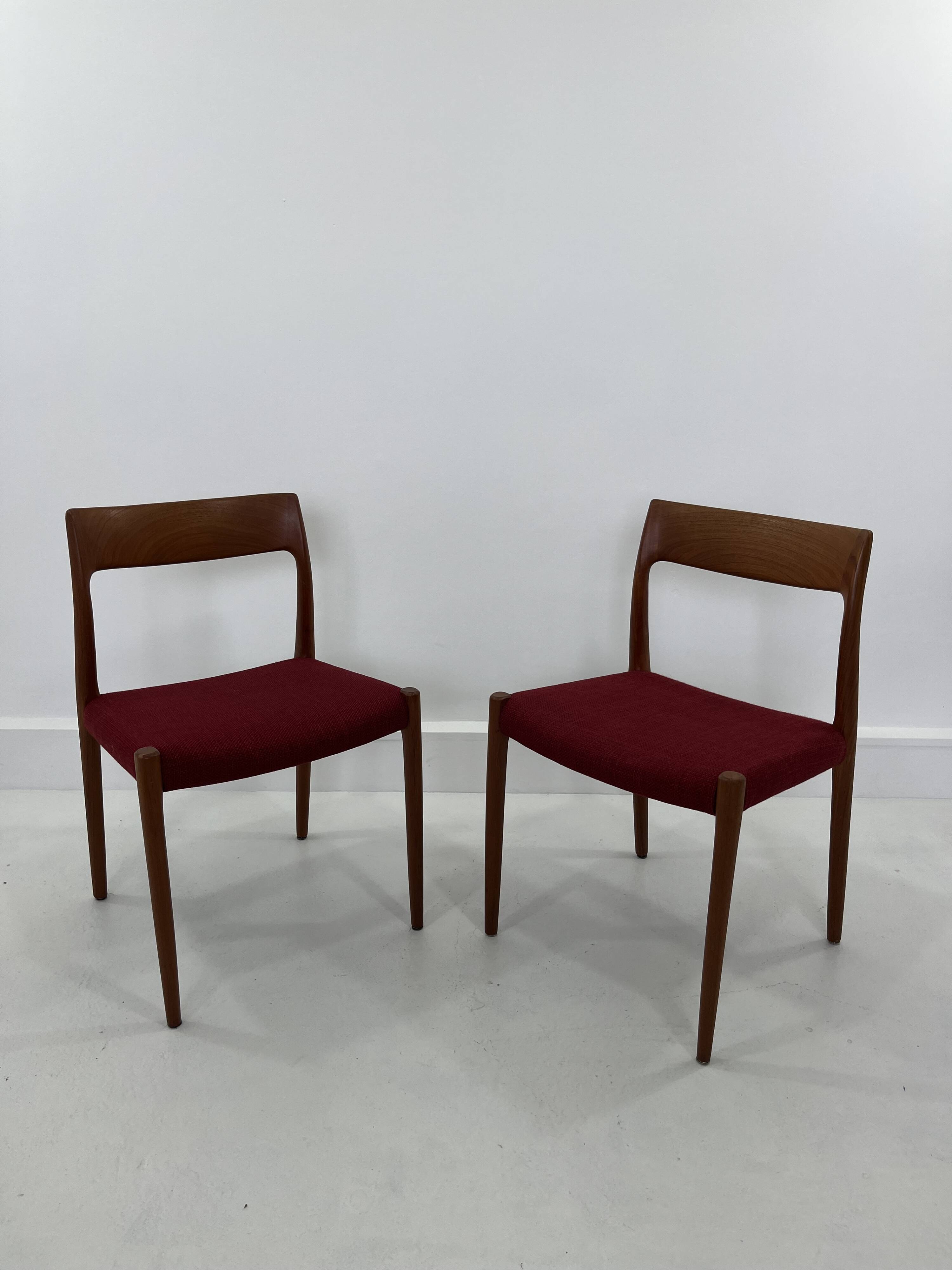 Set of Danish Chairs by Niels Møller for J. L. Møllers, 1960s, Set of 2