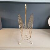 Vintage gold metal magazine rack