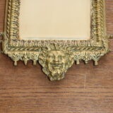 Pair of beveled bronze mirrors louis XIV