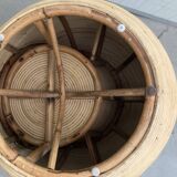 Set of Rattan Bamboo Kids Armchair Mid - Century Gabriella Crespi Style