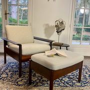 Armchair & Ottoman Hans Olsen – Vatne Møbler Denmark, 1960 Rosewood