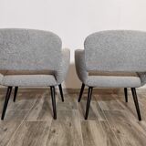 Mid-century restored pair of armchairs