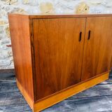 Low teak storage cabinet 60s