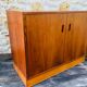 Low teak storage cabinet 60s