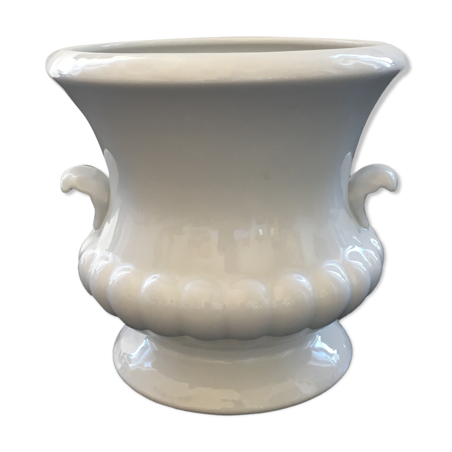 Medici style white pot cover
