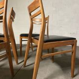 Set of 6 vintage Scandinavian chairs from the 60s/70s