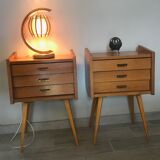 Pair of bedside feet compass 1960
