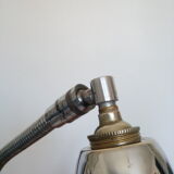 Ancienne lampe / applique d'atelier Elau ( Joseph Laurent ) en métal chromé , années 50