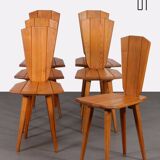 Suite of 6 chairs by Franciszek Aplewicz for LAD, 1960