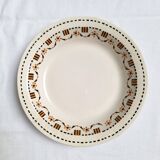 Gien orange and black deep dish, model 456