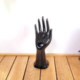 Hand ring soliflore black ceramic