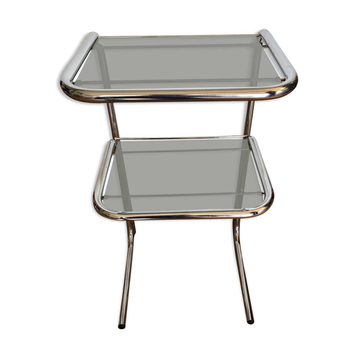 Vintage sofa tip smoked glass 70 years