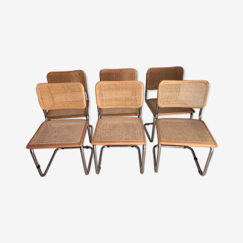 Suite de 6 chaises Marcel Breuer modèle b32 cesca
